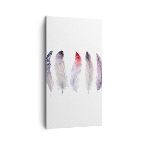 Schilderen op canvas - Delicaat als veelkleurige mist - 45x80 cm