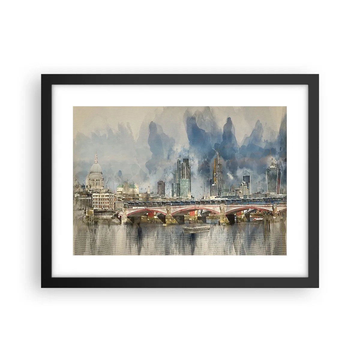 Poster in een zwarte lijst - Londen in al zijn glorie - 40x30 cm