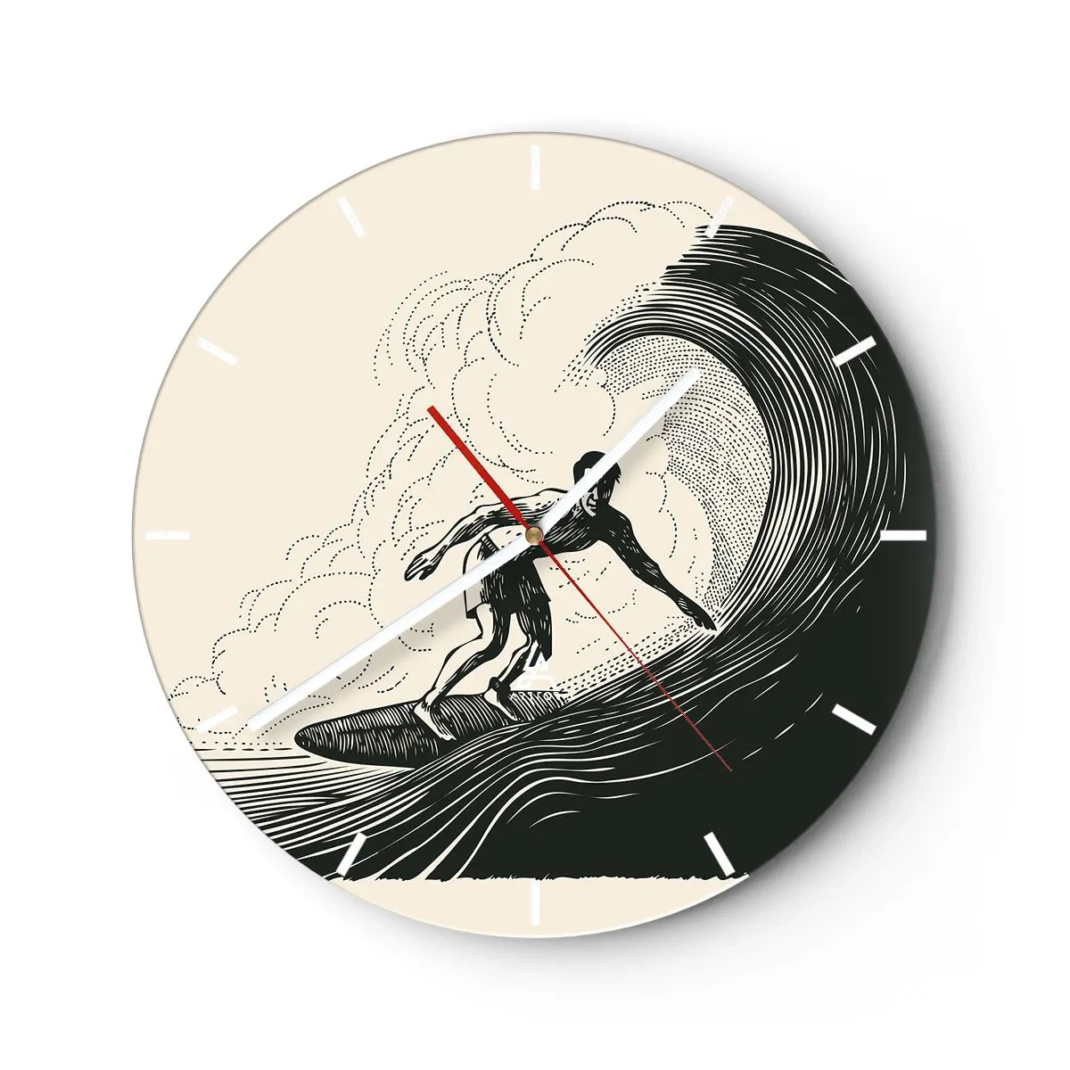 Wandklok - Klok - Koning van de golf - 40x40 cm