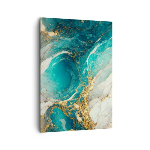 Schilderen op canvas - Compositie met goudaders - 50x70 cm