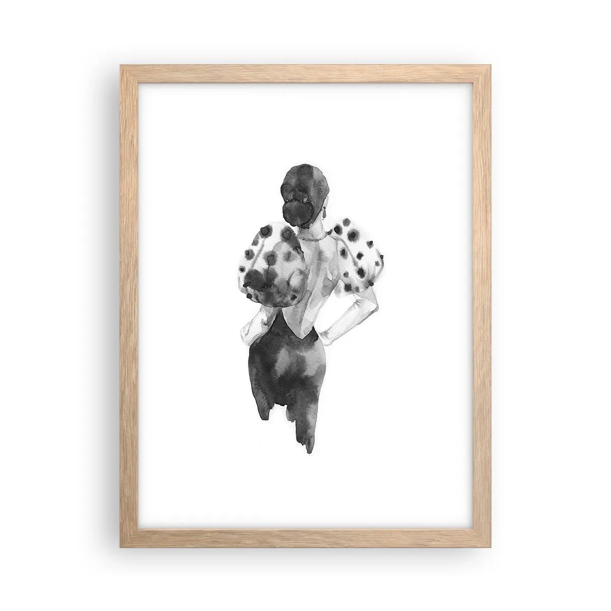 Een poster in een licht eiken lijst - Ze kwam langs - 30x40 cm