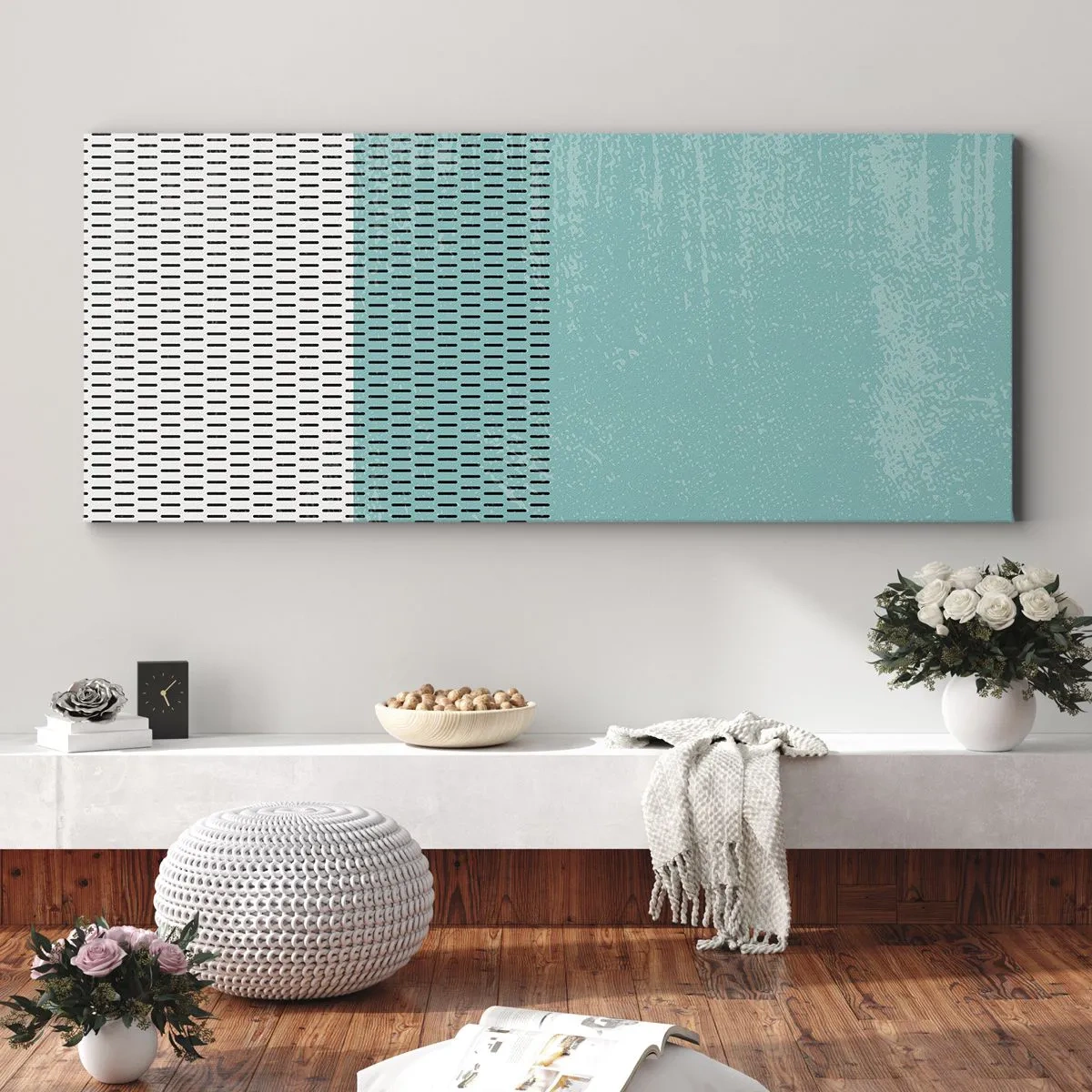 Schilderen op canvas - Een uitgebalanceerde compositie - 100x40 cm