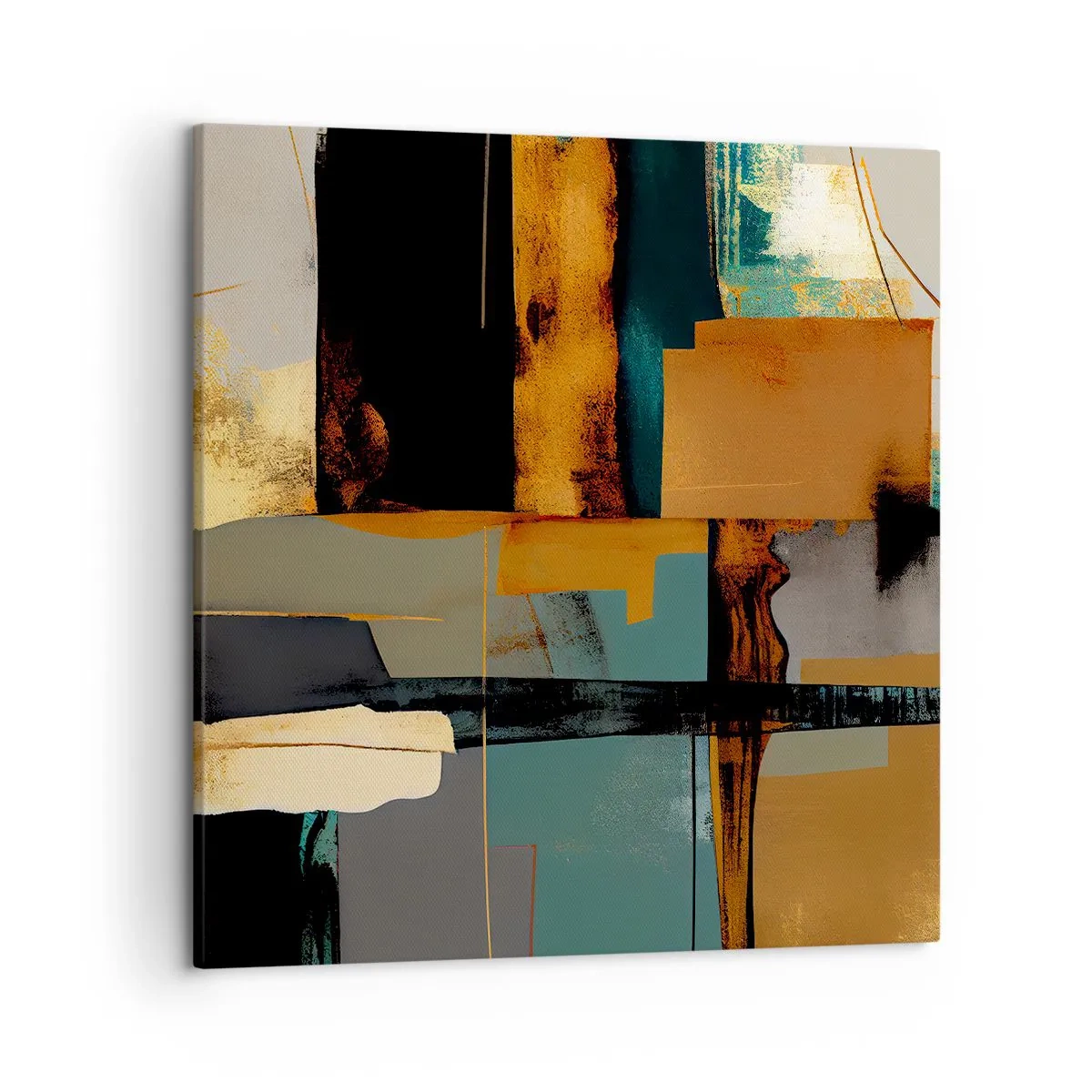 Schilderen op canvas - Abstractie – licht en schaduw - 50x50 cm