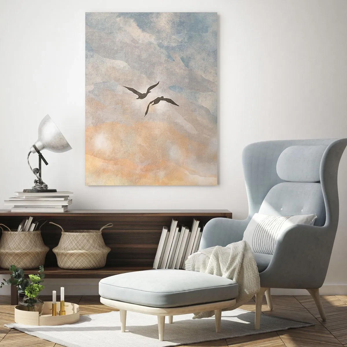 Schilderen op glas - Hemeldans - 80x120 cm