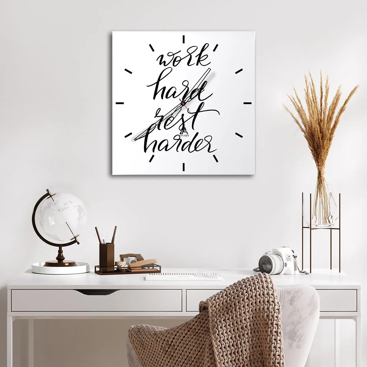 Wandklok - Klok - Levensbalans - 40x40 cm