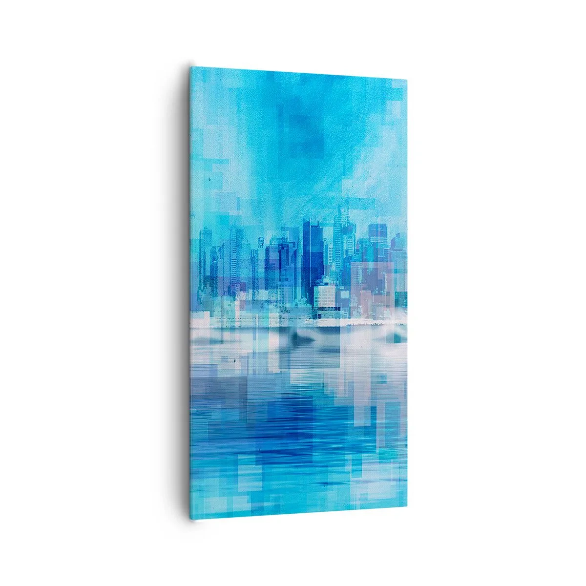 Schilderen op canvas - Verdronken in het blauw - 65x120 cm