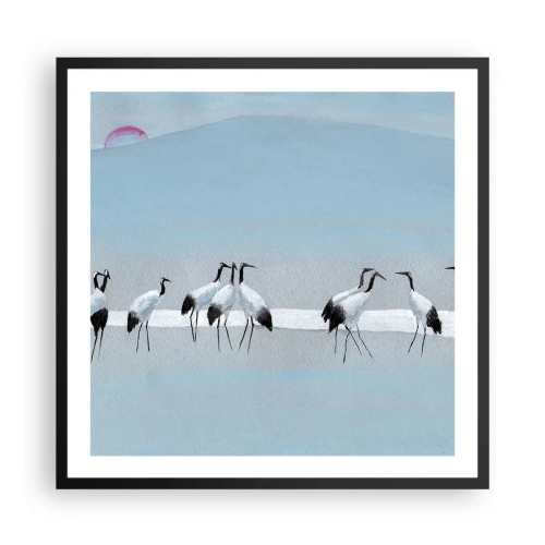 Poster in een zwarte lijst - Na een warme dag - 60x60 cm