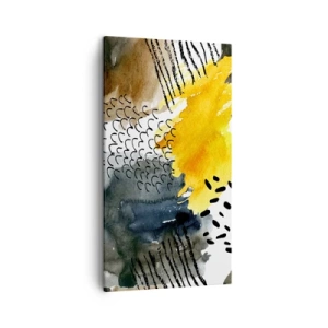 Schilderen op canvas - Een ontmoeting van de elementen - 45x80 cm