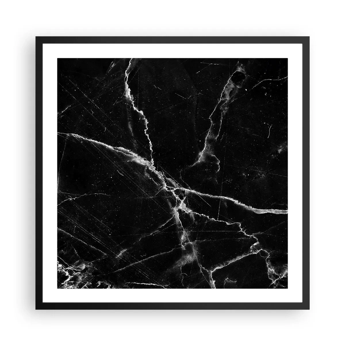 Poster in een zwarte lijst - Het geheime leven van steen - 60x60 cm