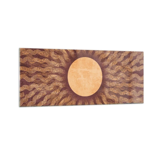 Schilderen op glas - Zon icoon - 100x40 cm