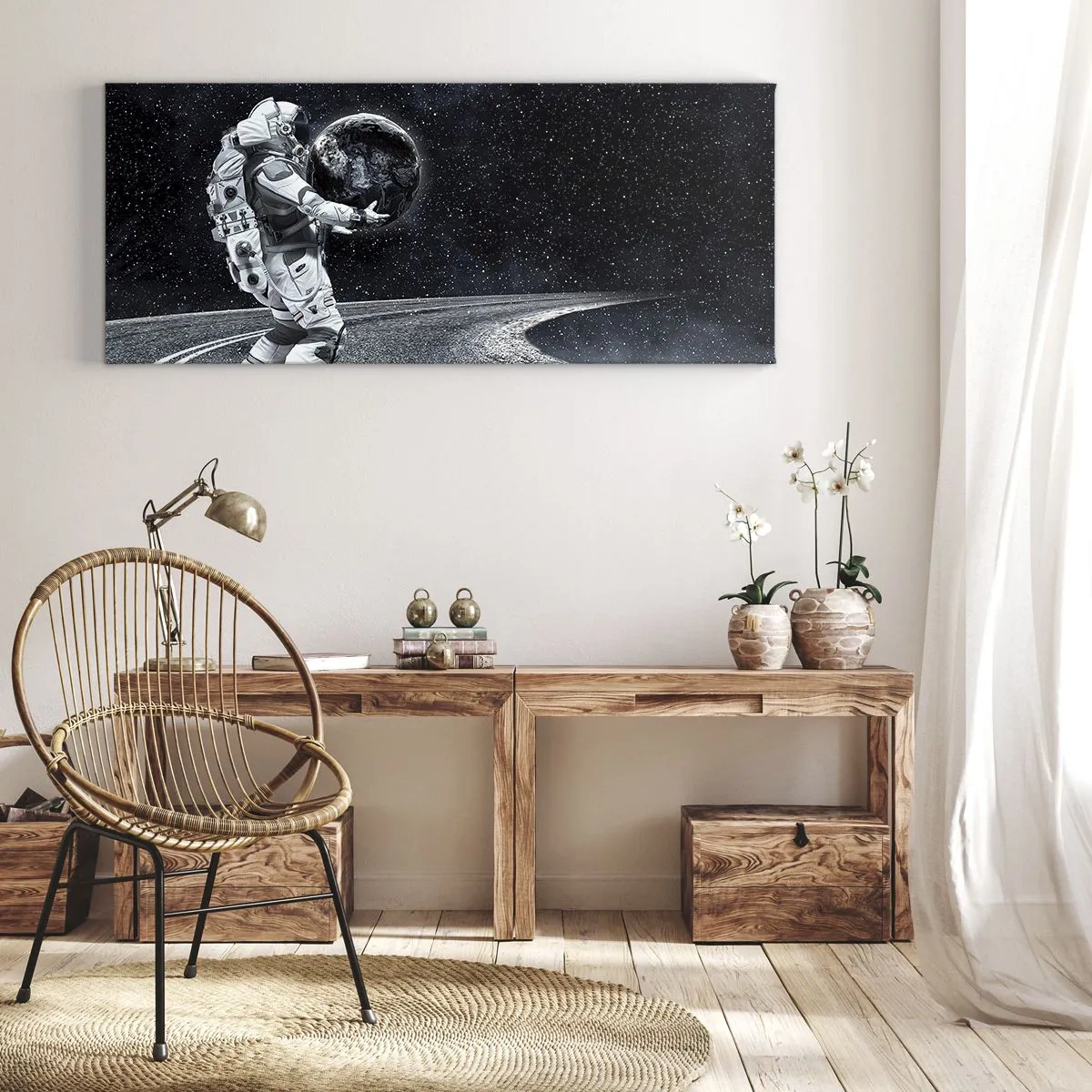 Schilderen op canvas - Op de Melkweg - 100x40 cm