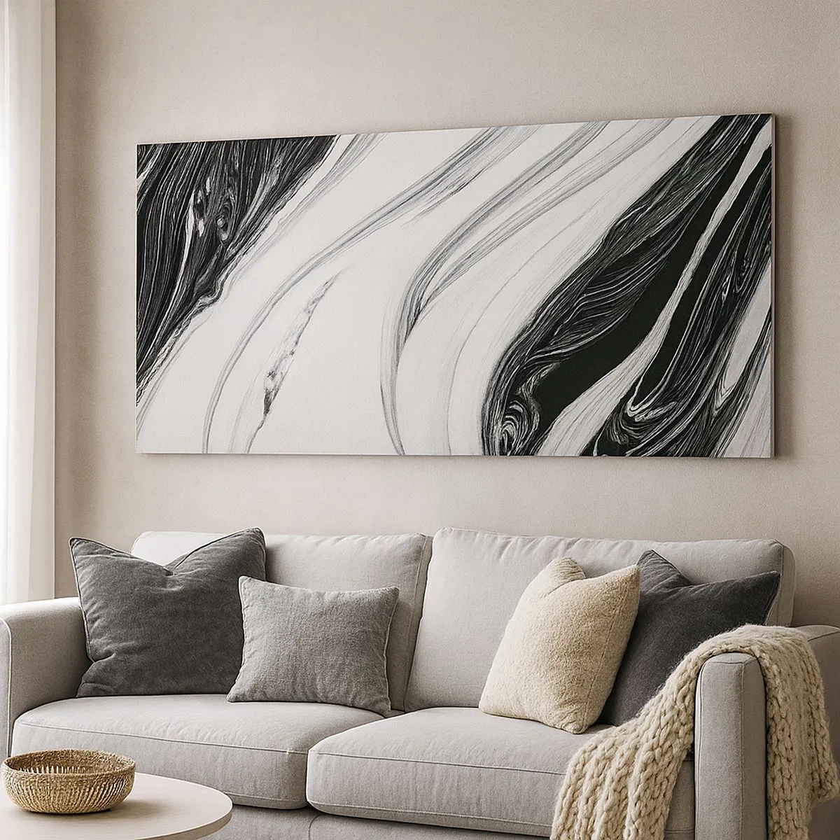 Schilderen op canvas - Een combinatie van tegenstellingen - 100x40 cm