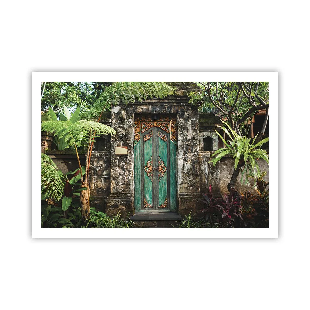 Poster - Een deur naar een exotische wereld - 91x61 cm