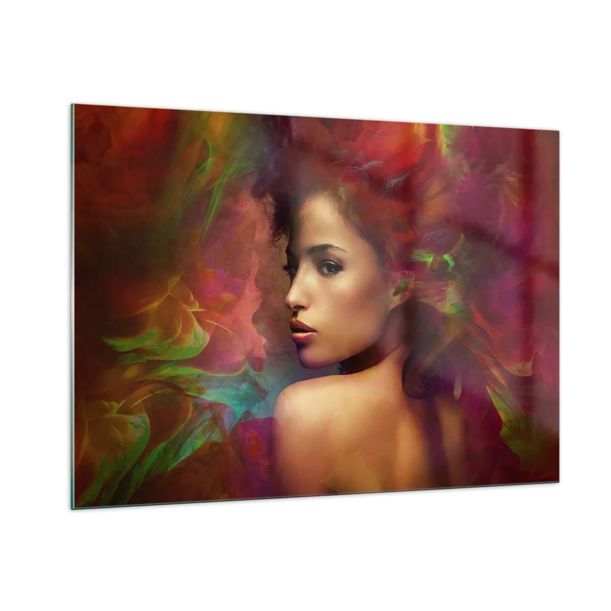 Schilderen op glas - Mooier dan een regenboog, zo delicaat als een mist - 100x70 cm