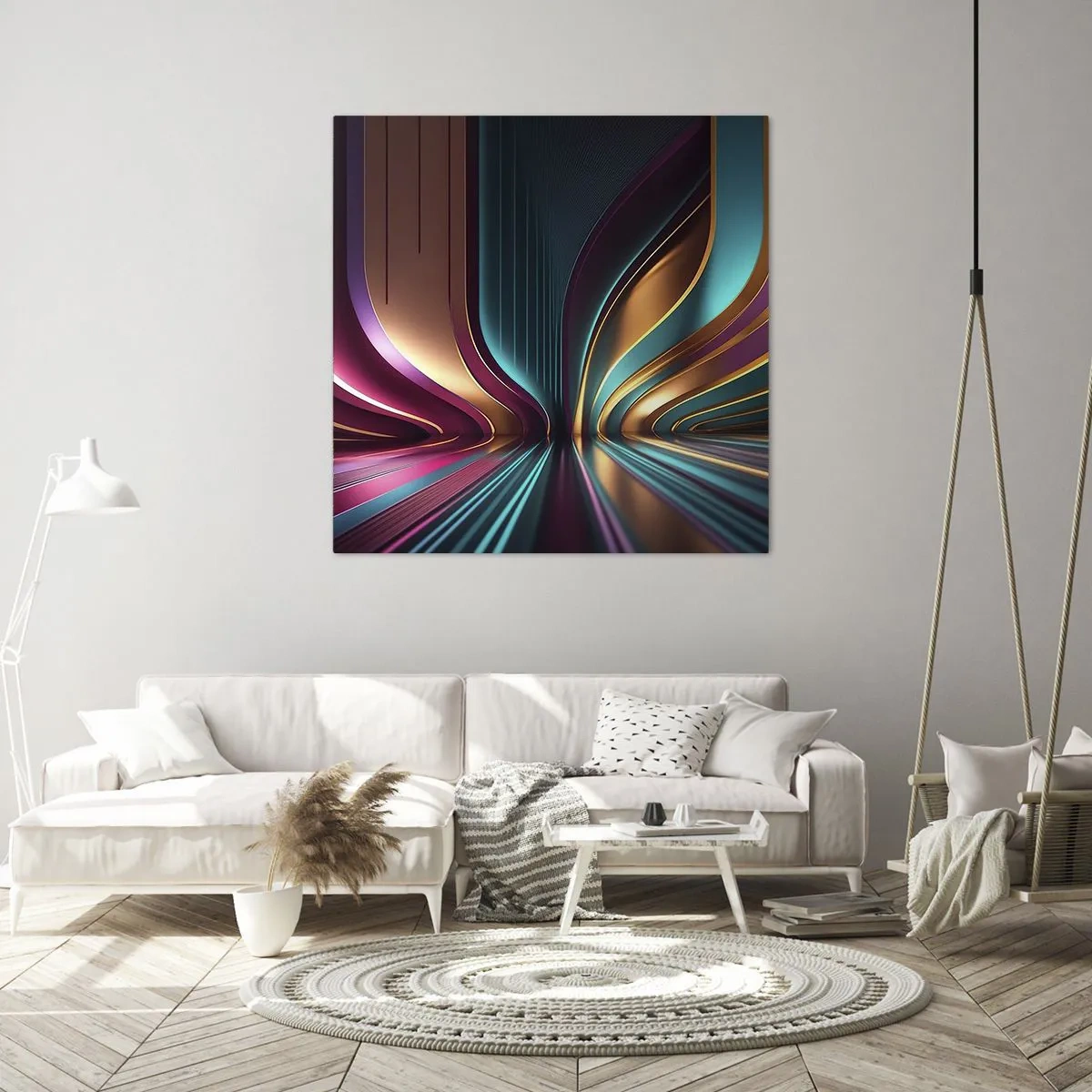 Schilderen op canvas - Architectuur van licht - 40x40 cm