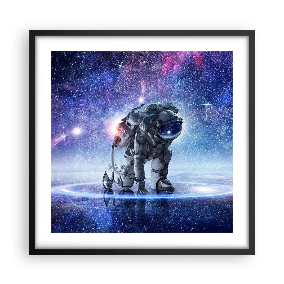 Poster in een zwarte lijst - De sterrenhemel boven mij - 50x50 cm