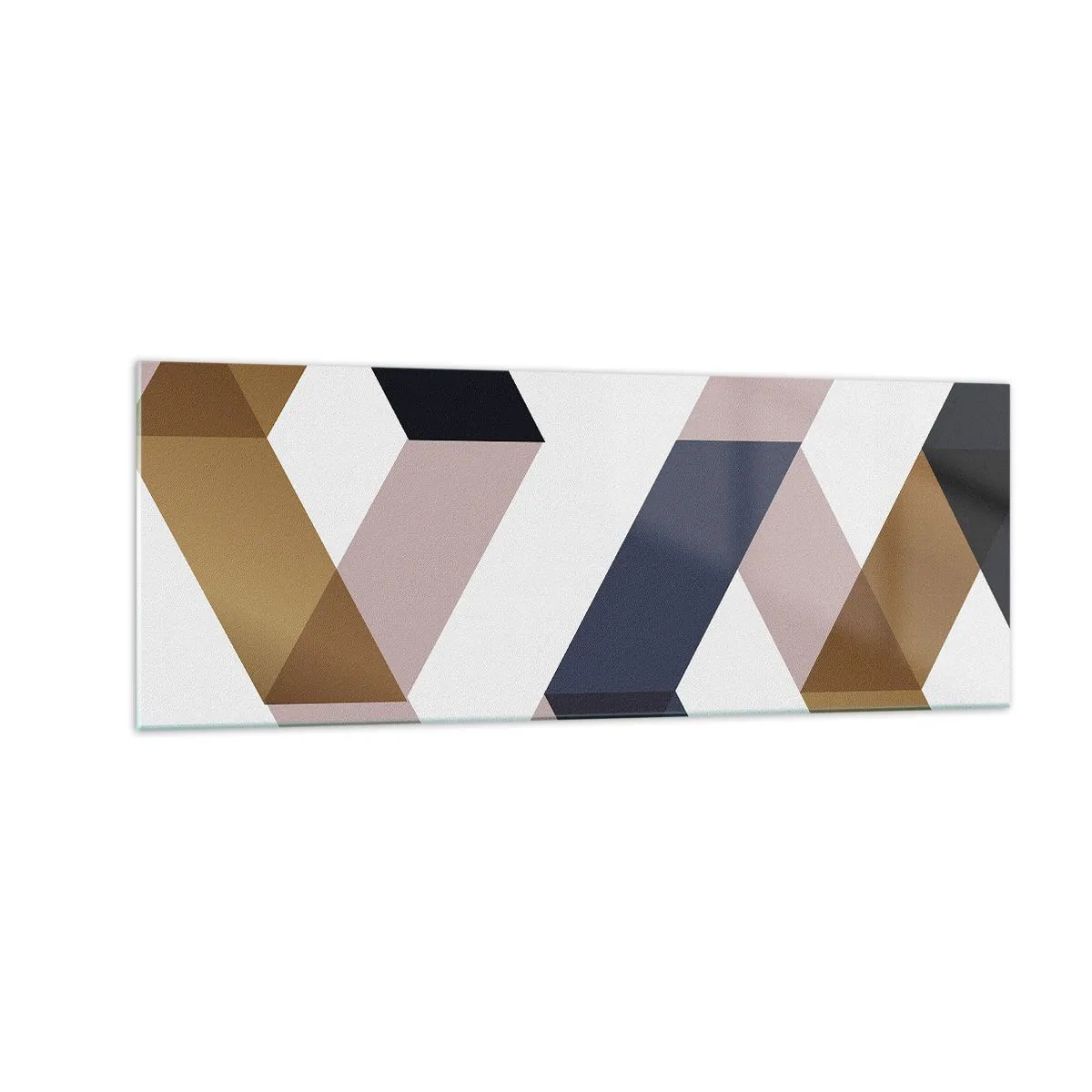 Schilderen op glas - Vlakken en hoeken - 140x50 cm