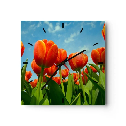 Wandklok - Klok - Afgezien van de blauwe lucht hebben ze niets nodig in hun leven - 30x30 cm