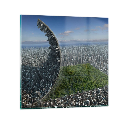 Schilderen op glas - De natuur is eeuwig - 50x50 cm