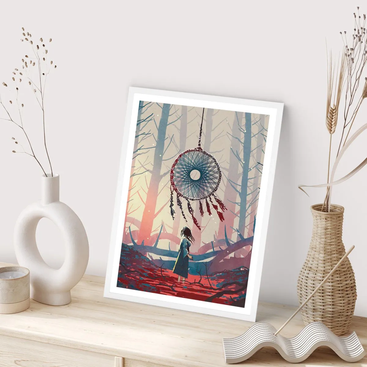 Poster in een witte lijst - Een geheim ritueel van geluk - 61x91 cm