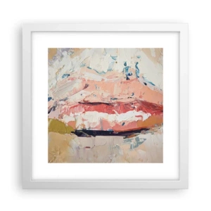 Poster in een witte lijst - Het wekt de zintuigen - 30x30 cm