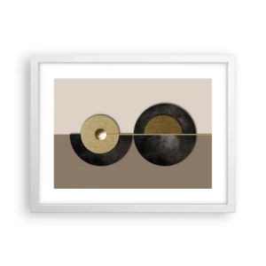 Poster in een witte lijst - Variaties rond de cirkel - 40x30 cm