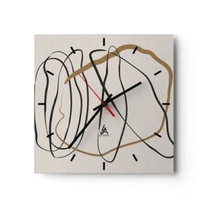 Wandklok - Klok - Compositie – loopdans - 30x30 cm