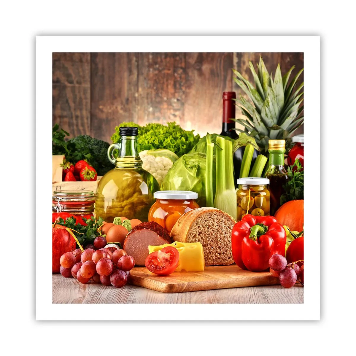 Poster - Gerookt, gebakken en gemarineerd - 60x60 cm