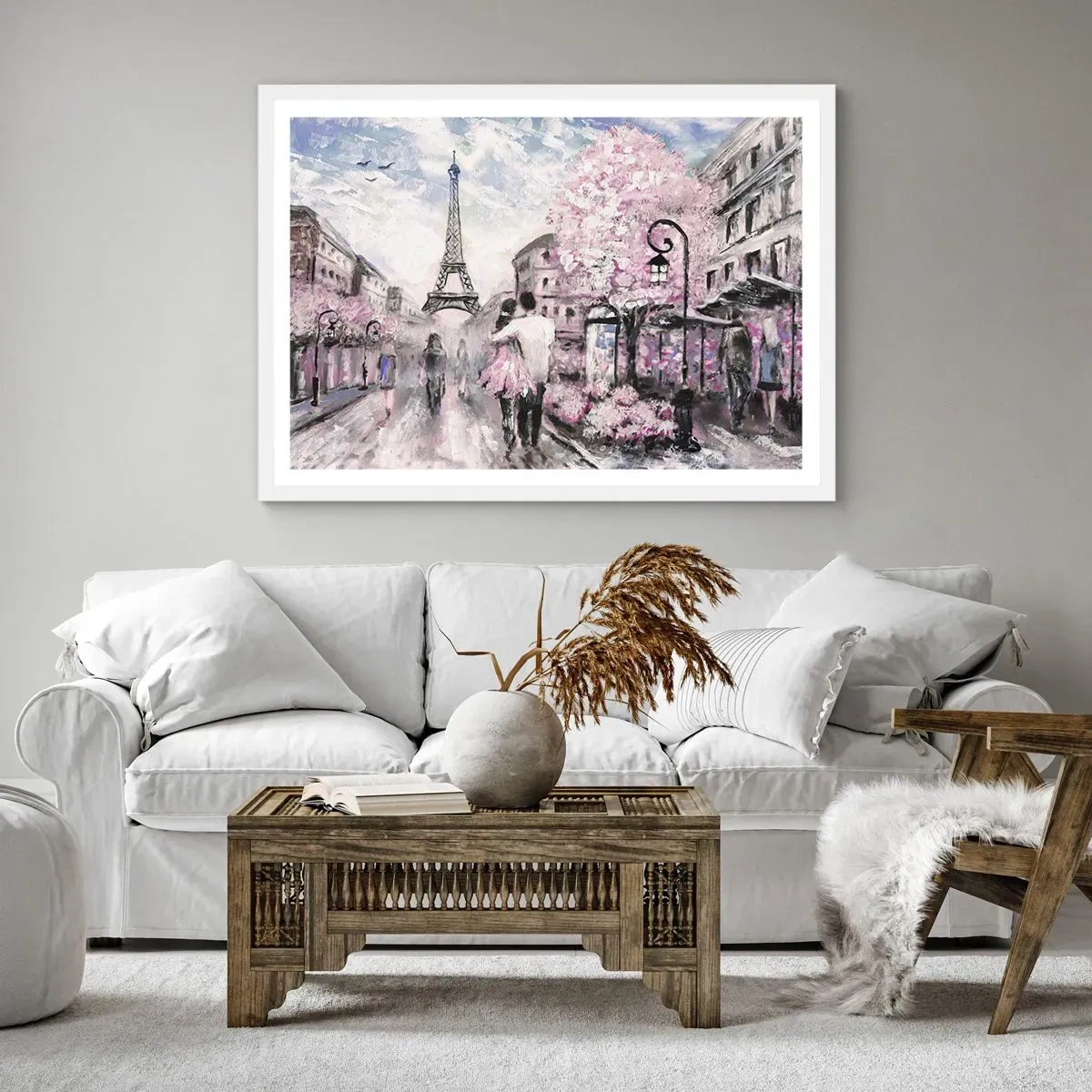 Poster in een witte lijst - Hoe verliefd te worden is alleen in ... - 100x70 cm