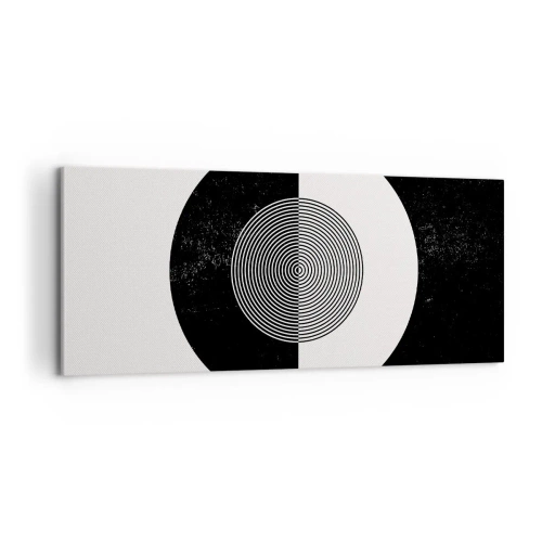 Schilderen op canvas - Harmonie in zwart-wit - 100x40 cm