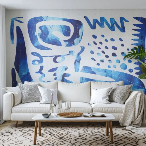 Zelfklevend Fotobehang Deluxe Sticker - Terug naar de wortels - Boho, Abstractie, Minimalistisch - 200x140 cm