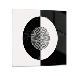 Schilderen op glas - Harmonie in zwart-wit - 50x50 cm