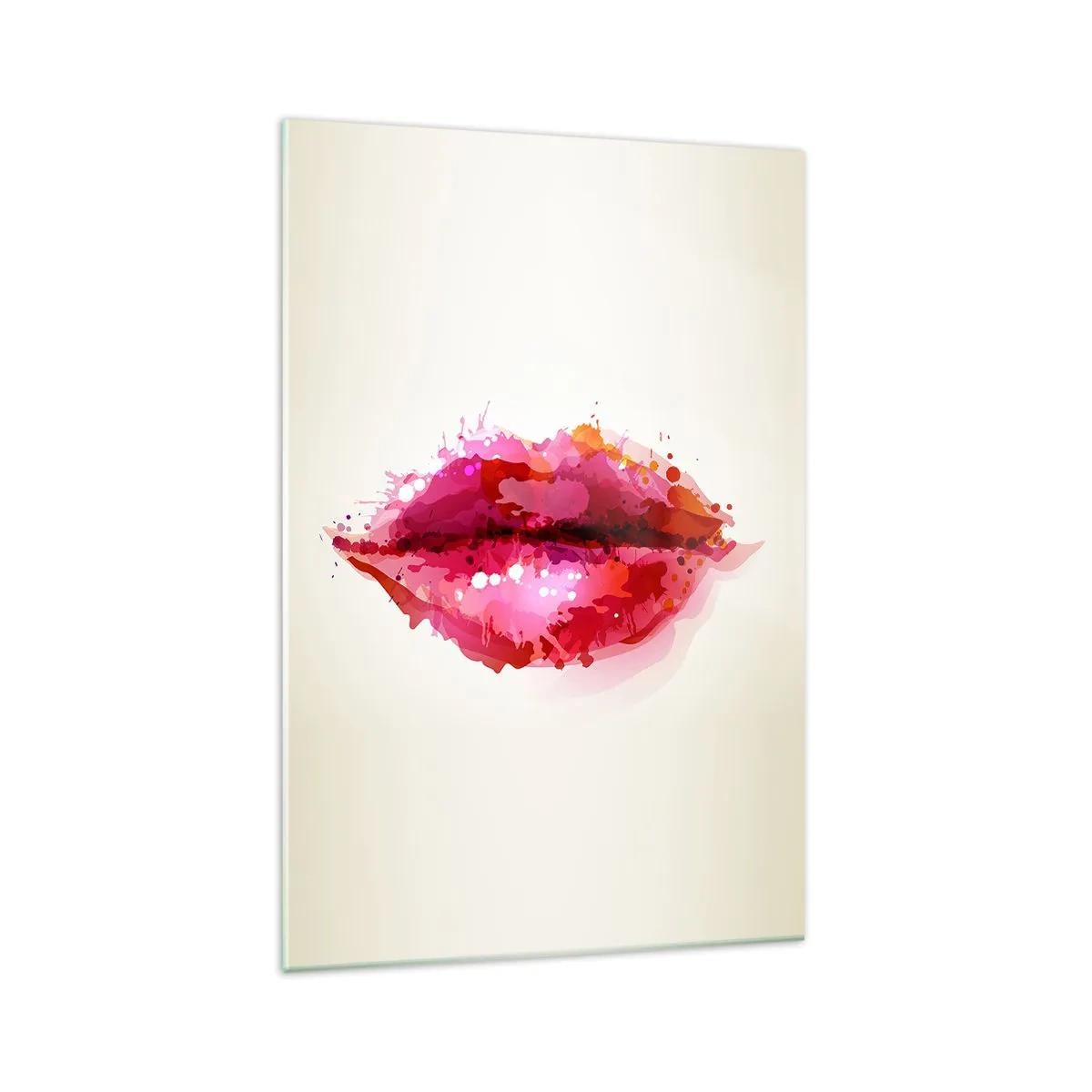 Schilderen op glas - Een roodachtige tint rood - 70x100 cm