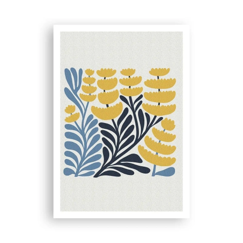 Poster - Zonnig bloembed - 70x100 cm