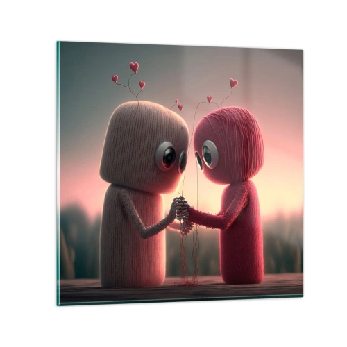 Schilderen op glas - Iedereen mag liefhebben - 30x30 cm