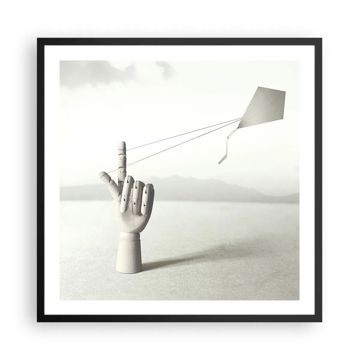 Poster in een zwarte lijst - Krachttest - 60x60 cm