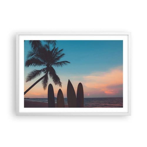 Poster in een witte lijst - Morgen wordt ook leuk - 70x50 cm