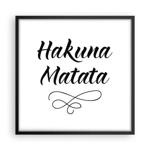 Poster in een zwarte lijst - Beste advies - 50x50 cm