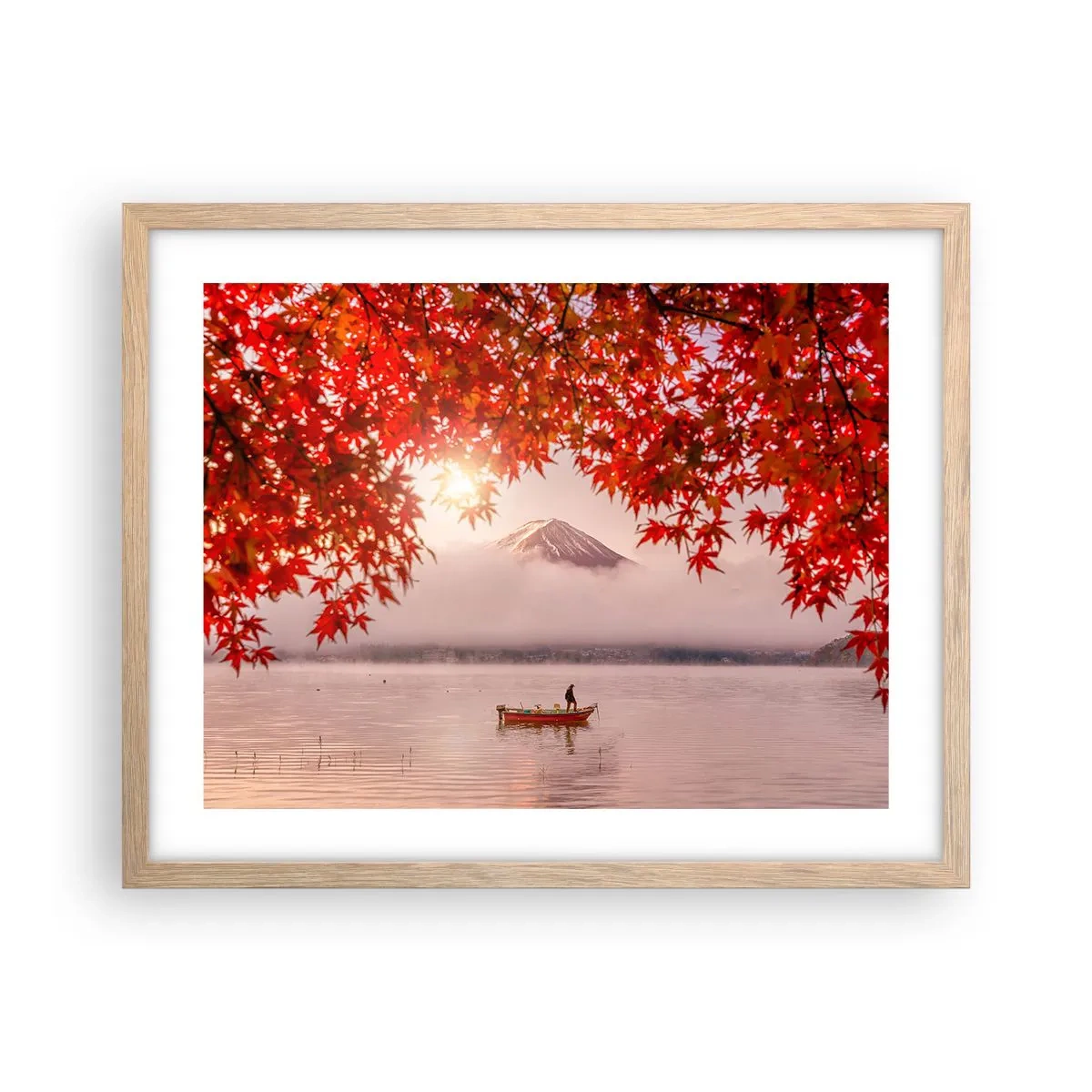 Een poster in een licht eiken lijst - In het Japanse klimaat - 50x40 cm
