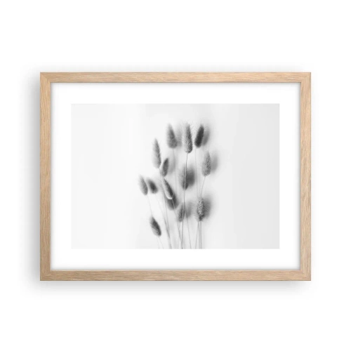 Een poster in een licht eiken lijst - Haar luchtigheid gras - 40x30 cm