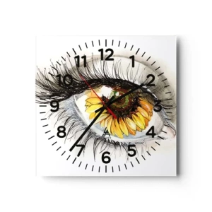 Wandklok - Klok - Een look zo warm als de zomer - 30x30 cm