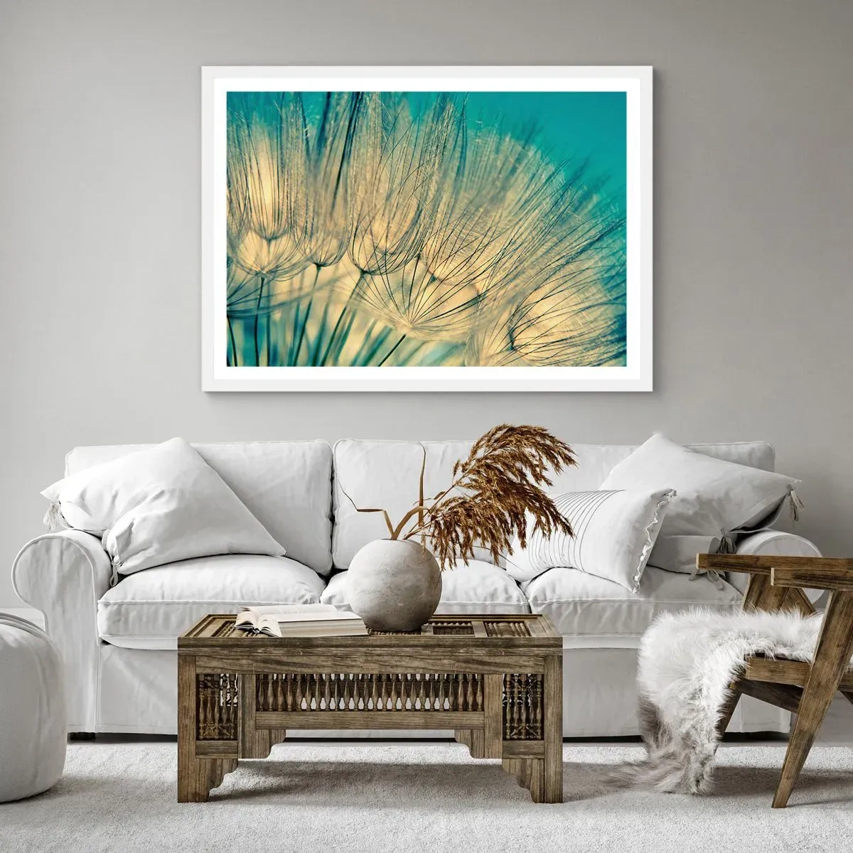 Poster in een witte lijst - In afwachting van de wind - 40x30 cm