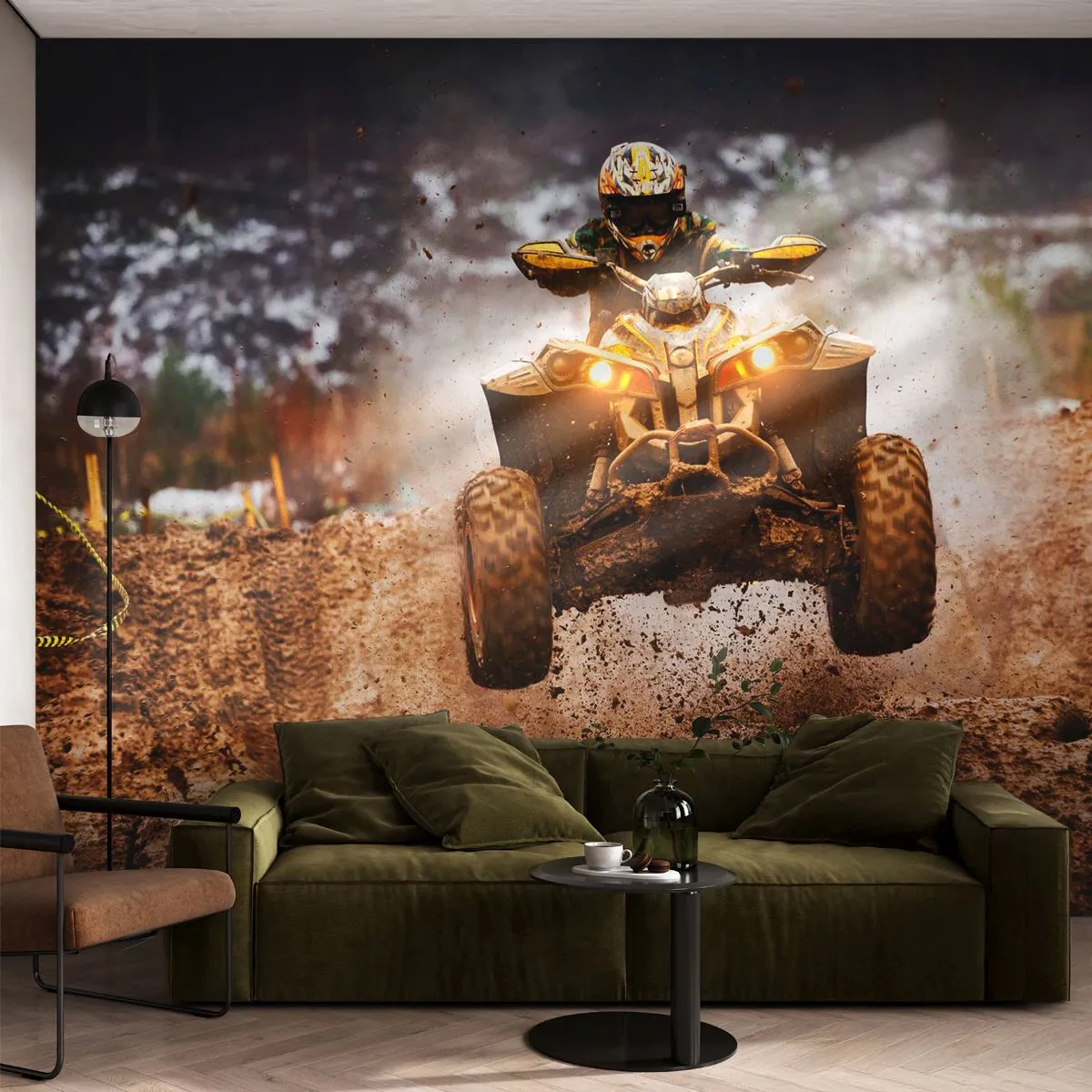 Zelfklevend Fotobehang Deluxe Sticker - No risk no fun - Sport, Viervoudig, Race - 250x175 cm