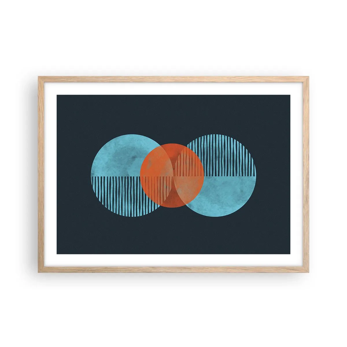 Een poster in een licht eiken lijst - Symmetrische compositie - 70x50 cm