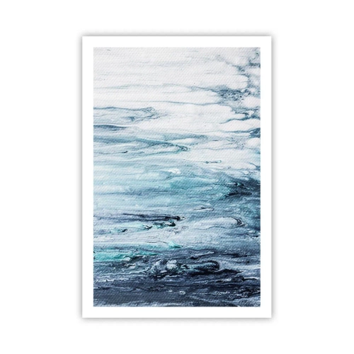 Poster - Blauwe ijspegels - 61x91 cm