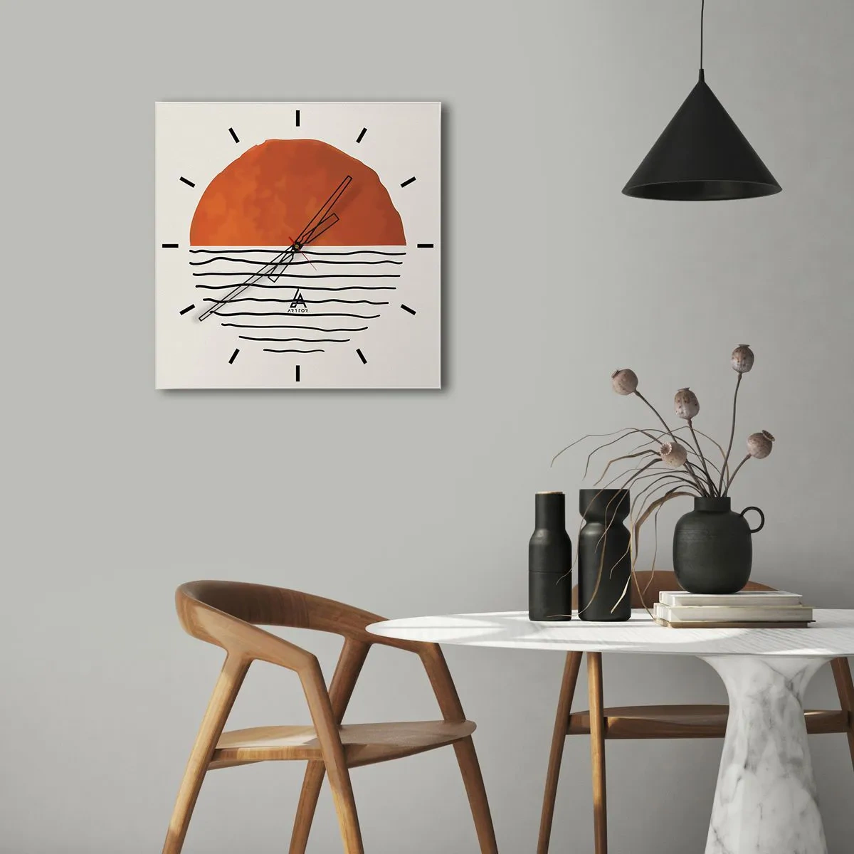 Wandklok - Klok - In het Japanse klimaat - 30x30 cm