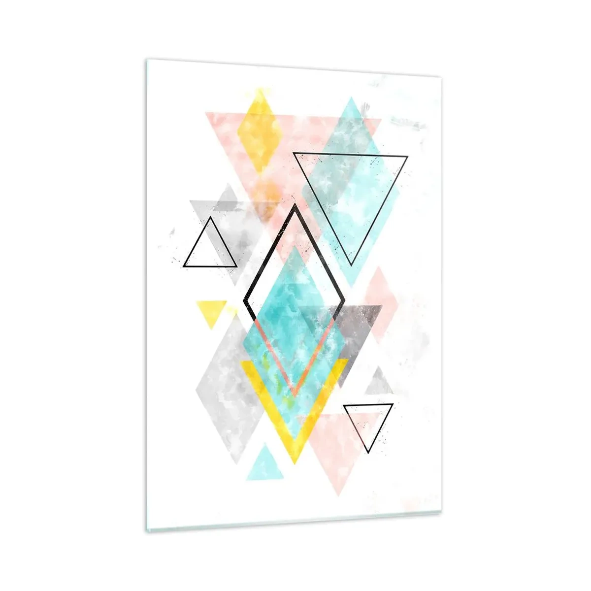 Schilderen op glas - Geometrisch spel - 50x70 cm