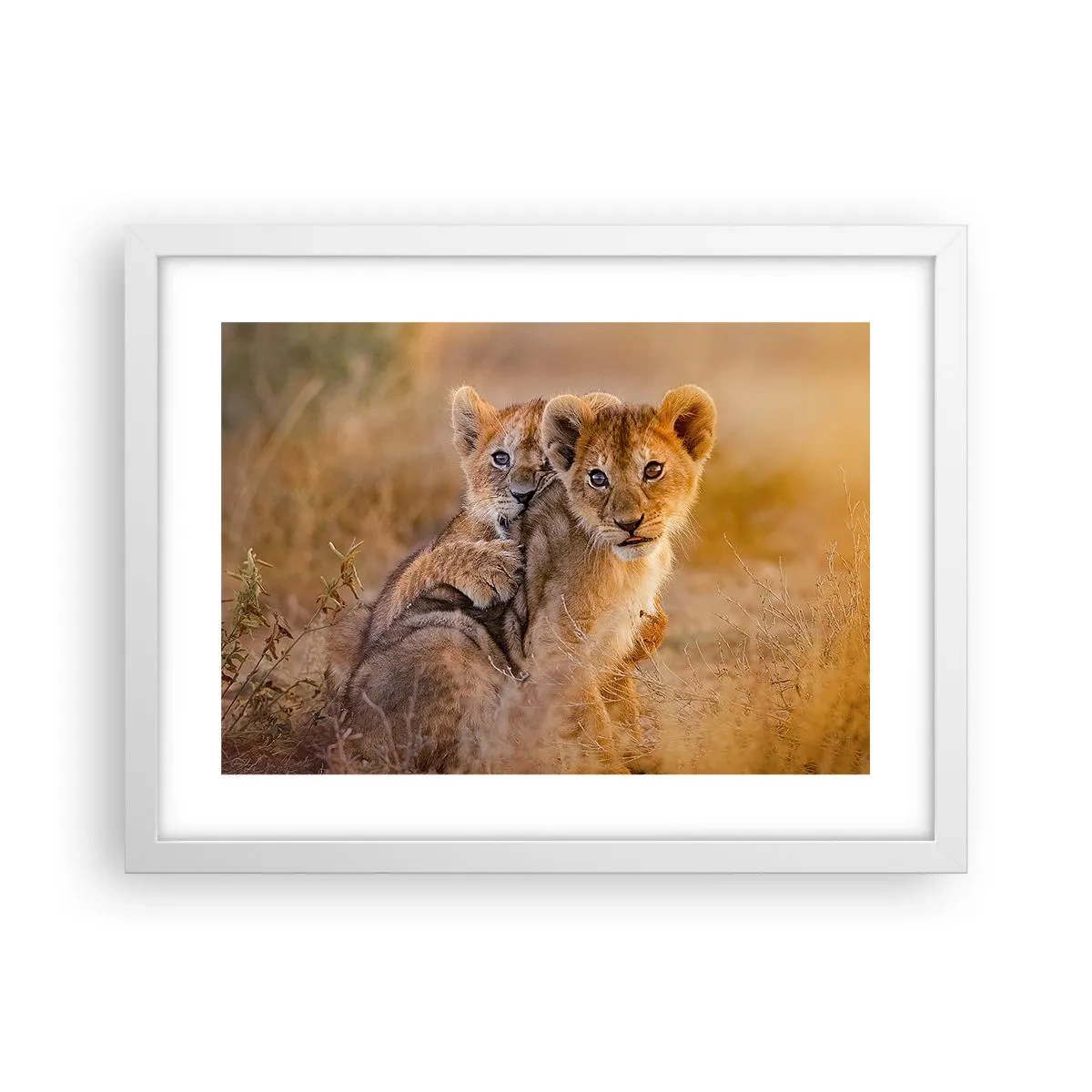 Poster in een witte lijst - Niet storen! We hebben plezier - 40x30 cm