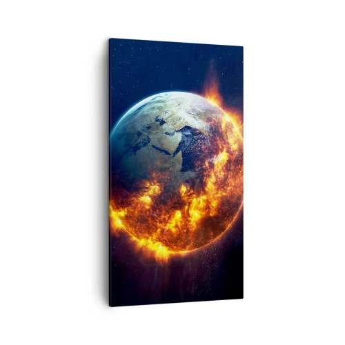 Schilderen op canvas - De vlam van de Apocalypse - 45x80 cm