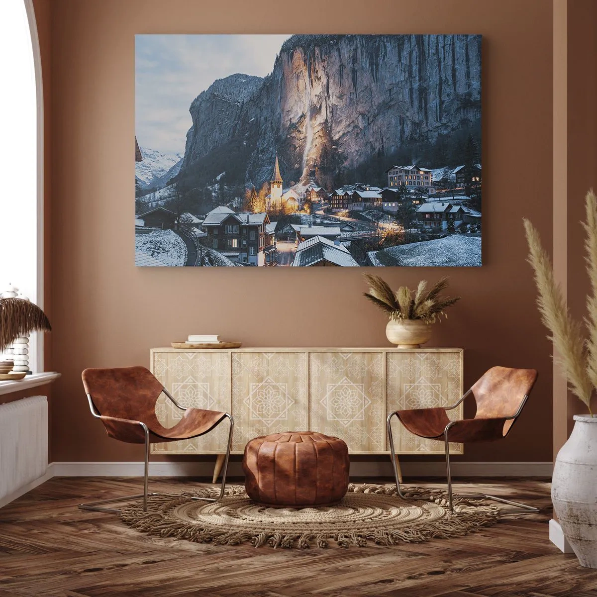 Schilderen op canvas - De stralende geest van de winter - 100x70 cm